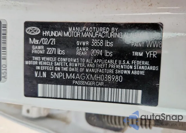 5NPLM4AGXMH038980: 83847575