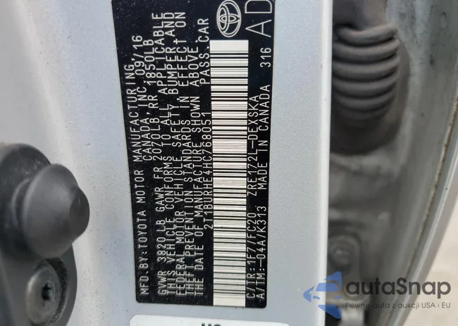 2T1BURHE4HC768051: 81663545