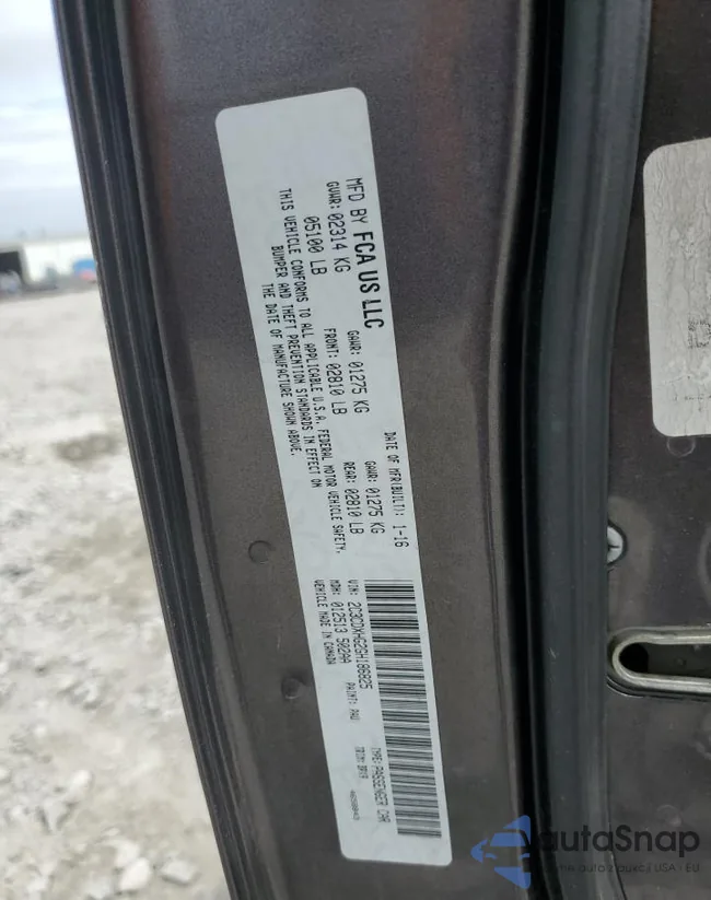 2C3CDXHG2GH186825: 71982635