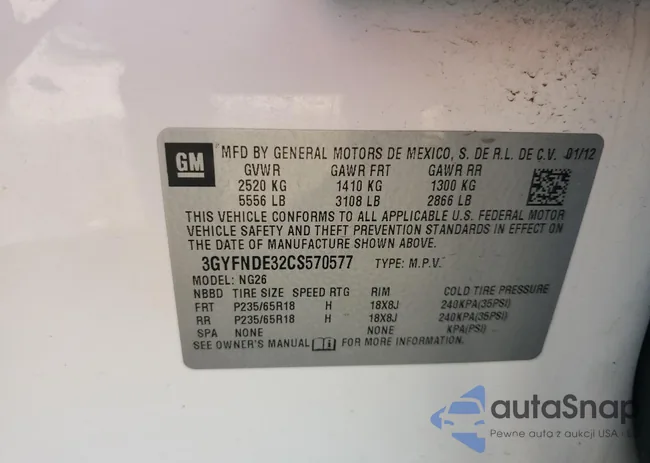 3GYFNDE32CS570577: 81826565