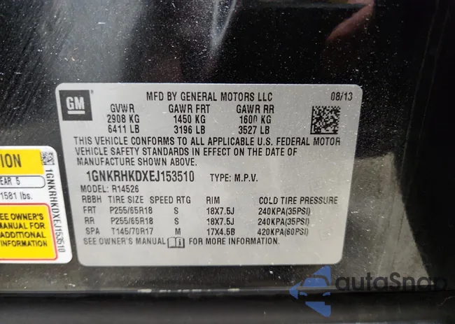 1GNKRHKDXEJ153510: 84068795