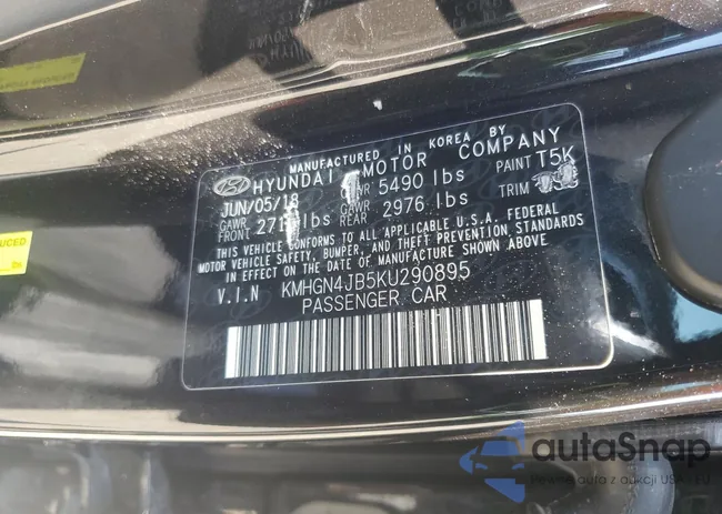 KMHGN4JB5KU290895: 72028215