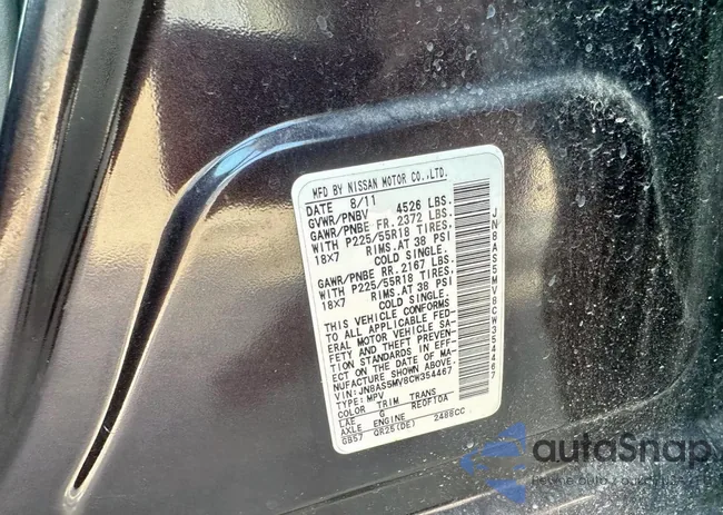 JN8AS5MV8CW354467: 81529275