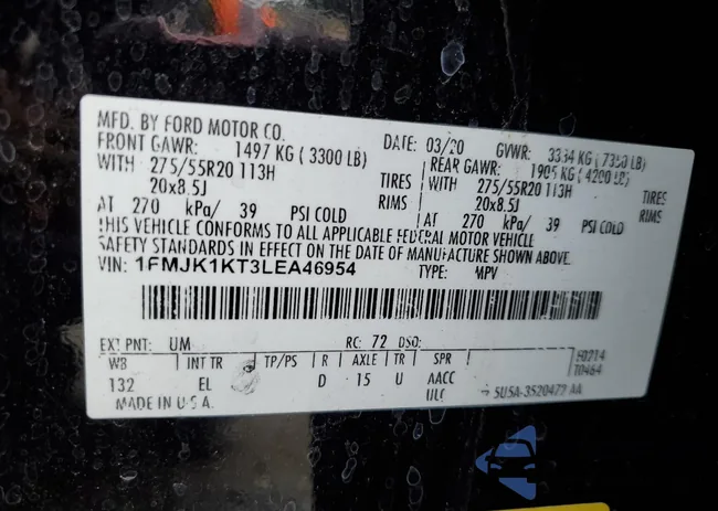 1FMJK1KT3LEA46954: 71302975