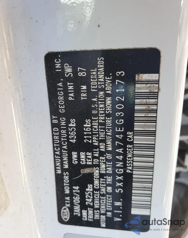 5XXGN4A74EG302173: 70645495