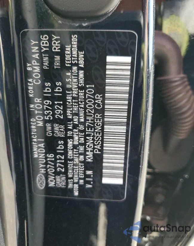 KMHGN4JE7HU200701: 71746505