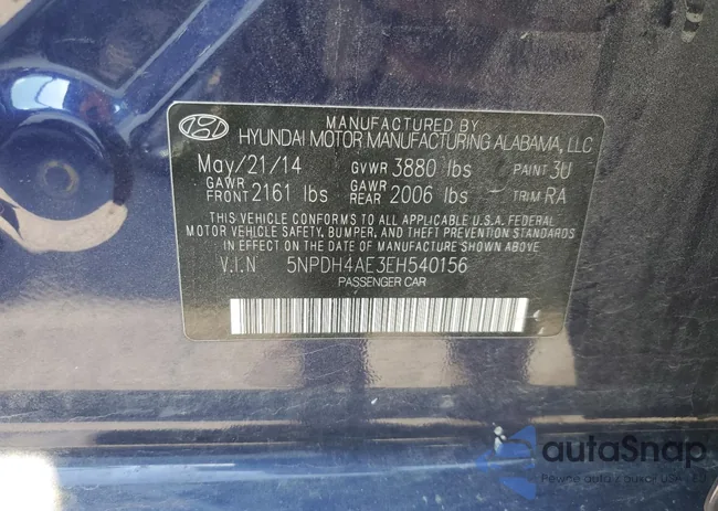 5NPDH4AE3EH540156: 81396135