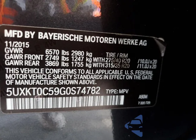 5UXKT0C59G0S74782: 83768345