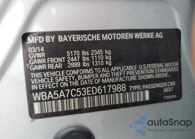 WBA5A7C53ED617988: 83772635