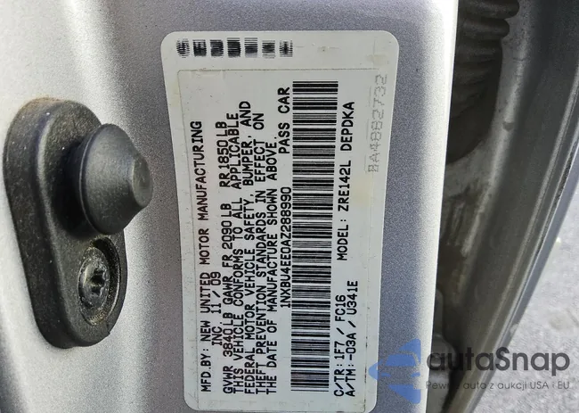 1NXBU4EE0AZ288990: 70816745