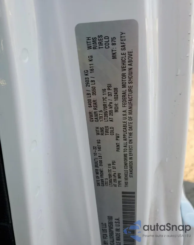 1C4JJXR60PW586160: 80331115