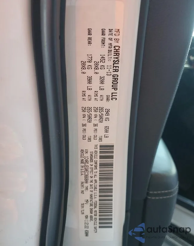 1C4RDJEG0EC366800: 84278005