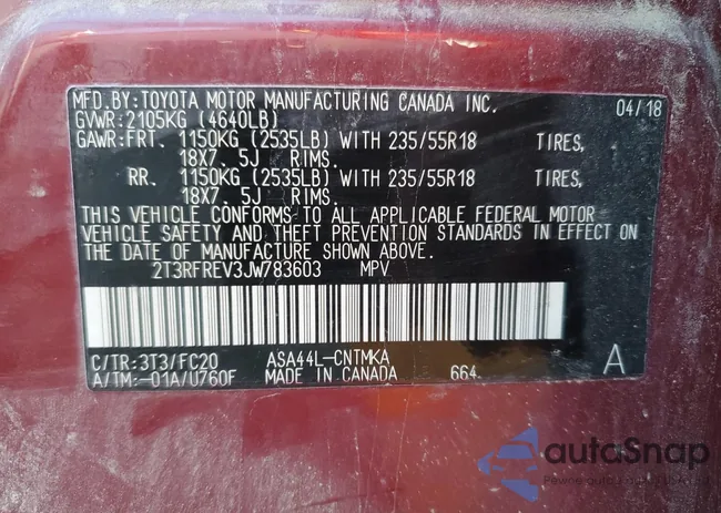 2T3RFREV3JW783603: 71093545