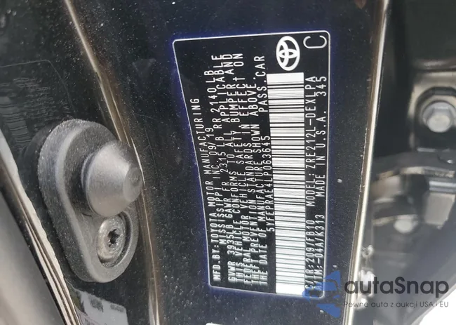 5YFEPRAE4LP063645: 81727645