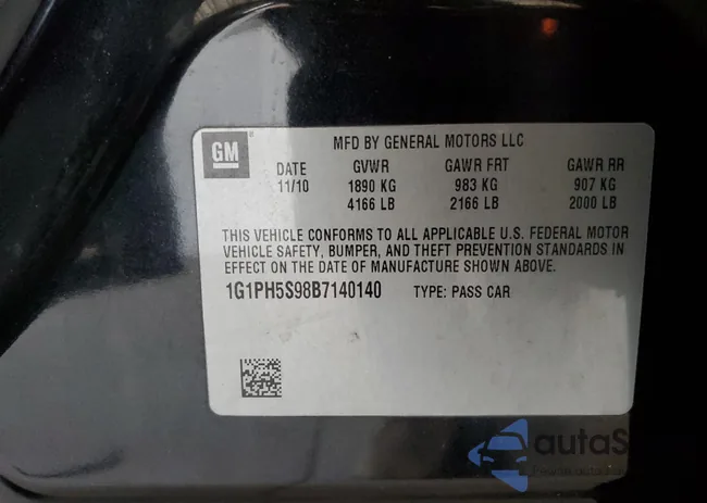 1G1PH5S98B7140140: 71352625