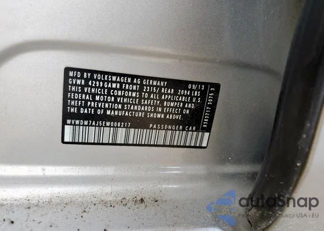 WVWDM7AJ5EW008217: 81693195