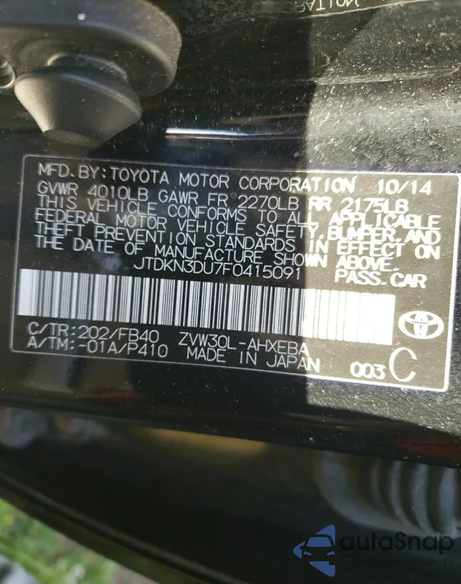 JTDKN3DU7F0415091: 80944245