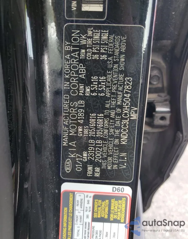 KNDCC3LCXH5047823: 80559595