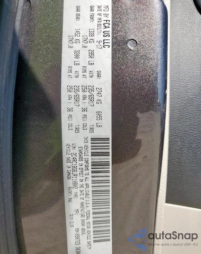 2C4RC1BG6JR110802: 81253365