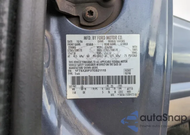 1FTSX20P37EB21115: 84975845