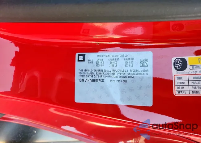 1G1FE1R78H0167437: 71351385