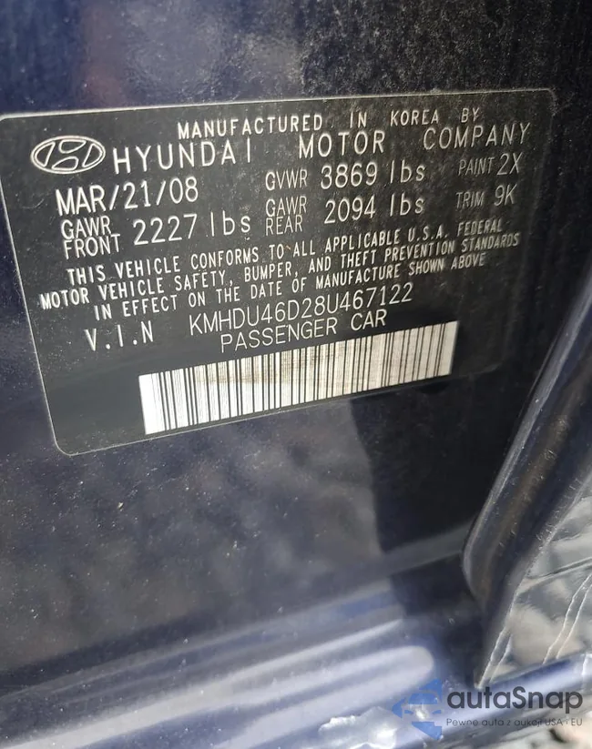 KMHDU46D28U467122: 81019015