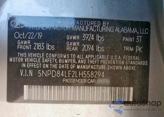 5NPD84LF2LH558294: 81470435