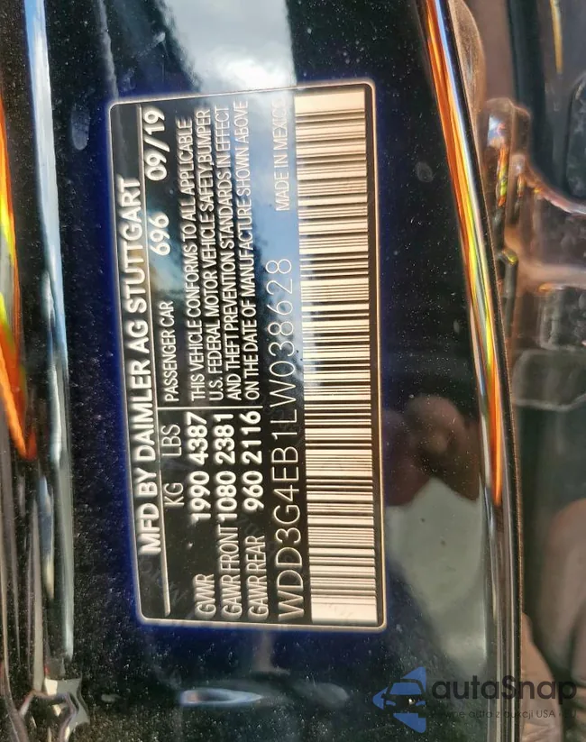 WDD3G4EB1LW038628: 84284545