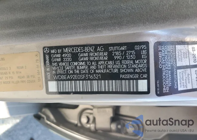 WDBEA92E0SF316321: 71488915