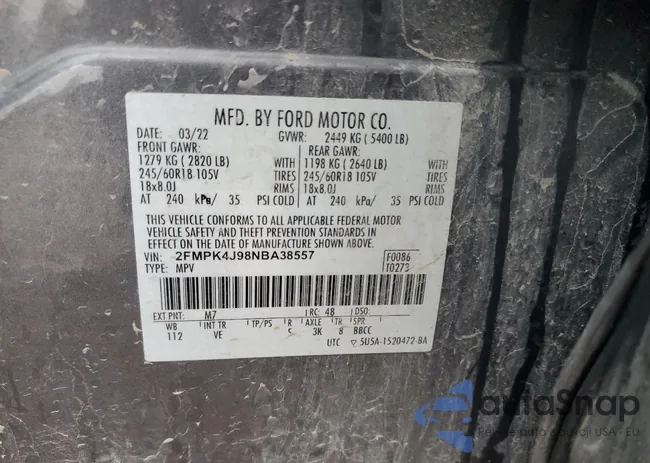 2FMPK4J98NBA38557: 83954685