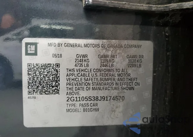 2G1105S38J9174570: 84791875