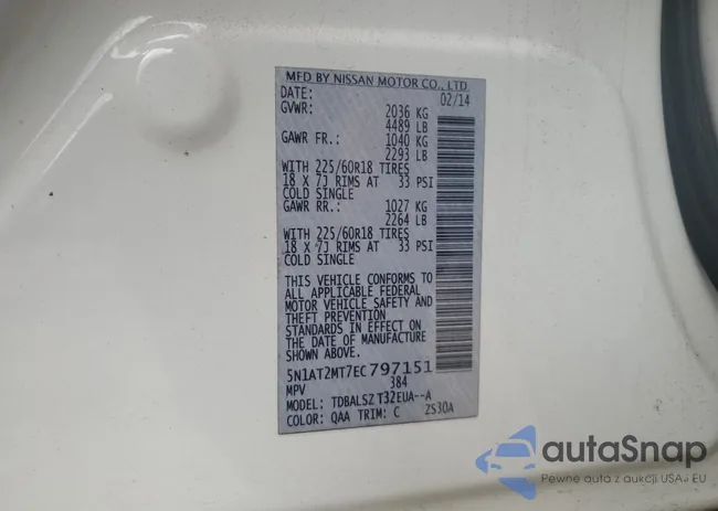 5N1AT2MT7EC797151: 84291415