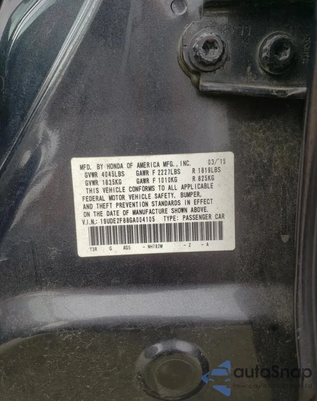 19UDE2F88GA004105: 82148745