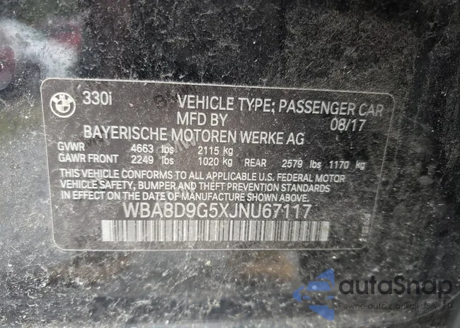 WBA8D9G5XJNU67117: 80938185