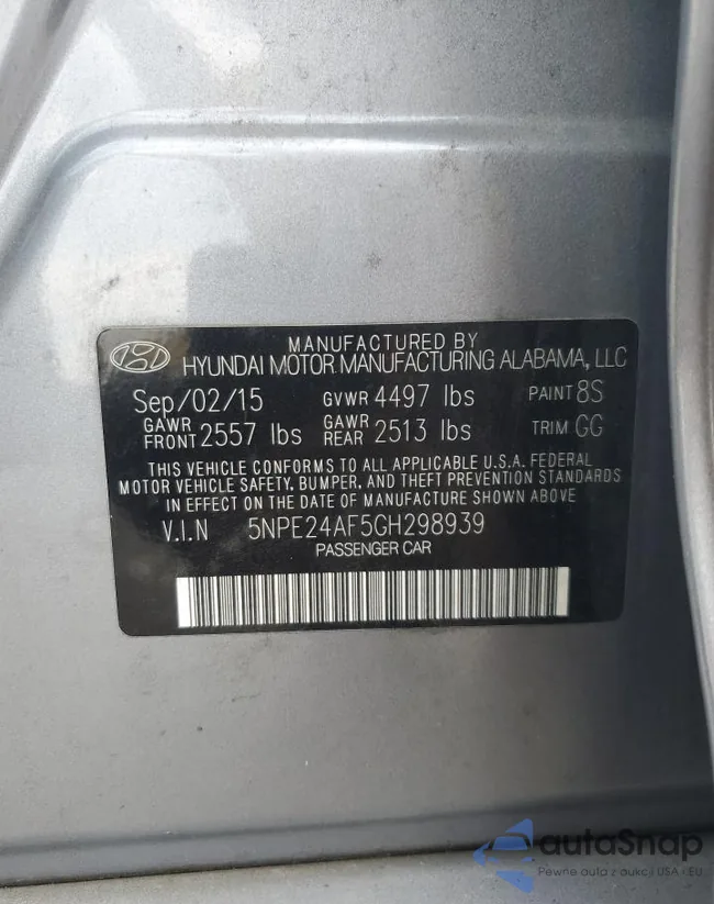 5NPE24AF5GH298939: 80244805