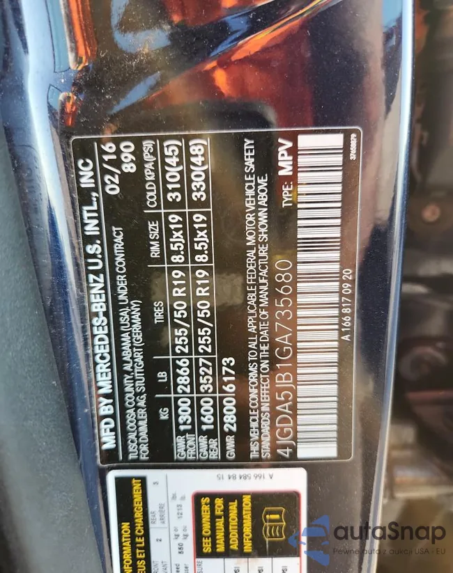 4JGDA5JB1GA735680: 80680175