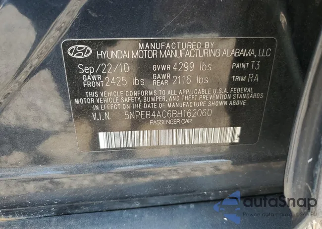 5NPEB4AC6BH162060: 83858005