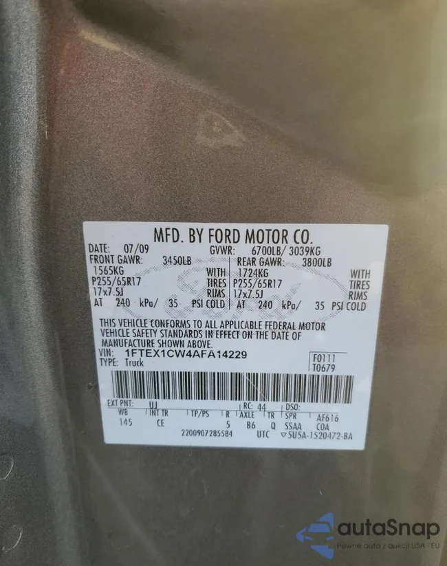 1FTEX1CW4AFA14229: 71992825