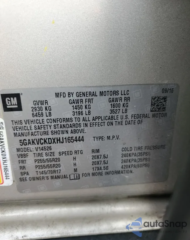 5GAKVCKDXHJ165444: 71128205