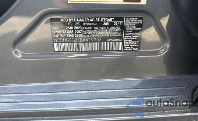 WDDNG8GB1BA419906: 81293585