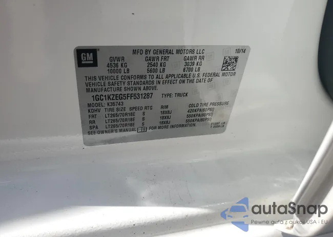 1GC1KZEG5FF531287: 81843815