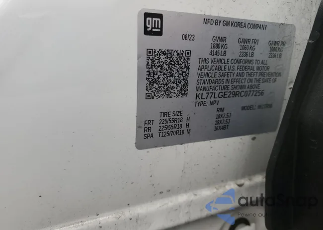 KL77LGE29RC077256: 84285735