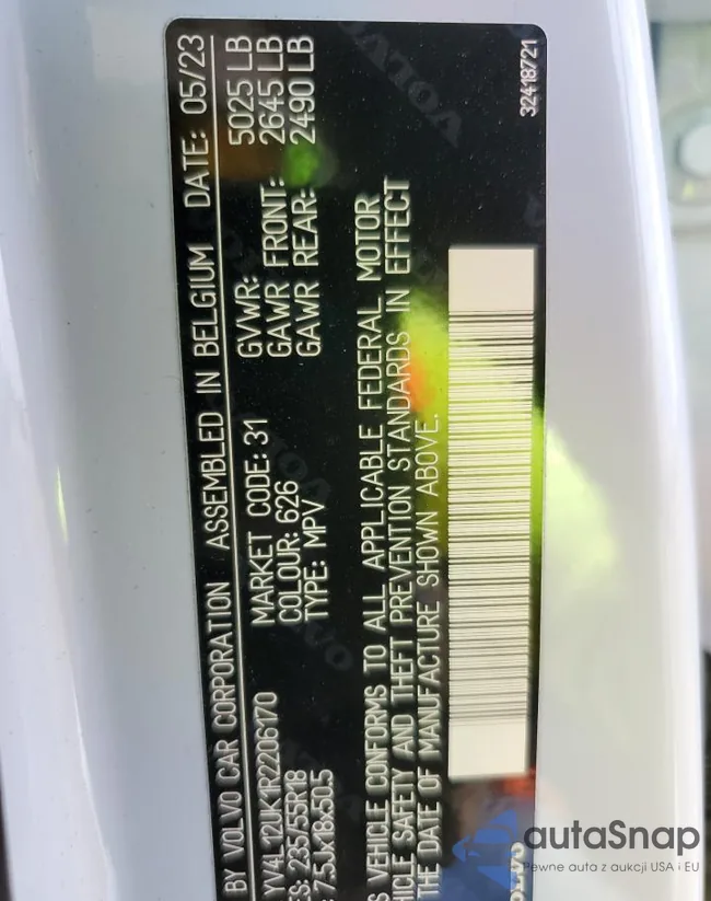 YV4L12UK1R2206170: 81680545