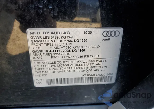 WA1BAAFYXM2015098: 70632245