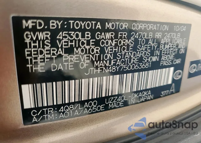 JTHFN48Y750063681: 80174285