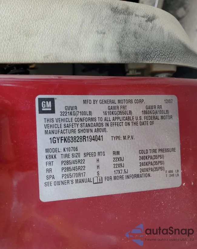 1GYFK63828R194041: 82048995