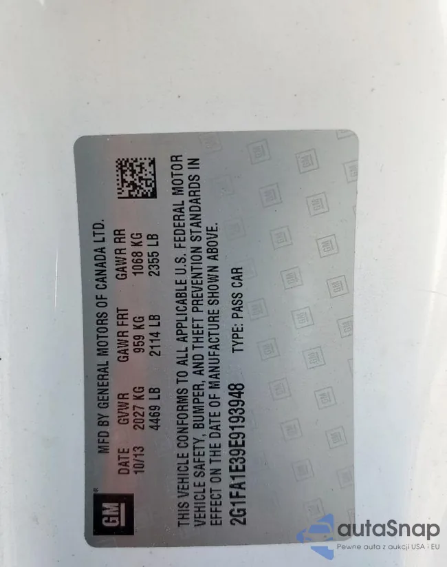 2G1FA1E39E9193948: 81271315