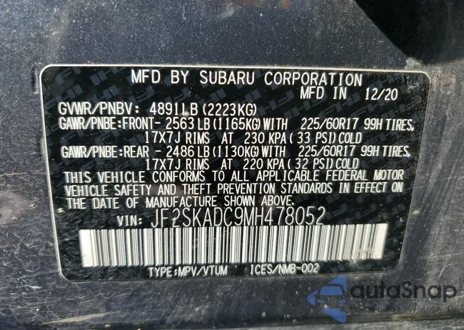 JF2SKADC9MH478052: 80079655