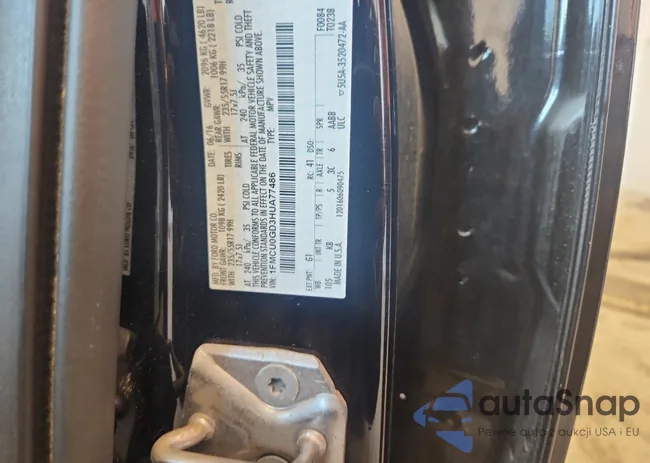 1FMCU0GD3HUA77486: 84458515