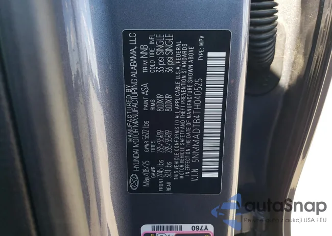 5NMMADTB4TH040525: 71661785